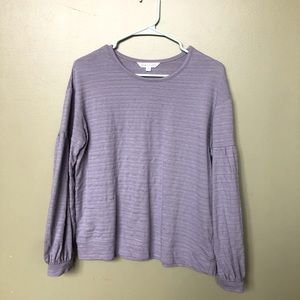 Periwinkle balloon sleeves top